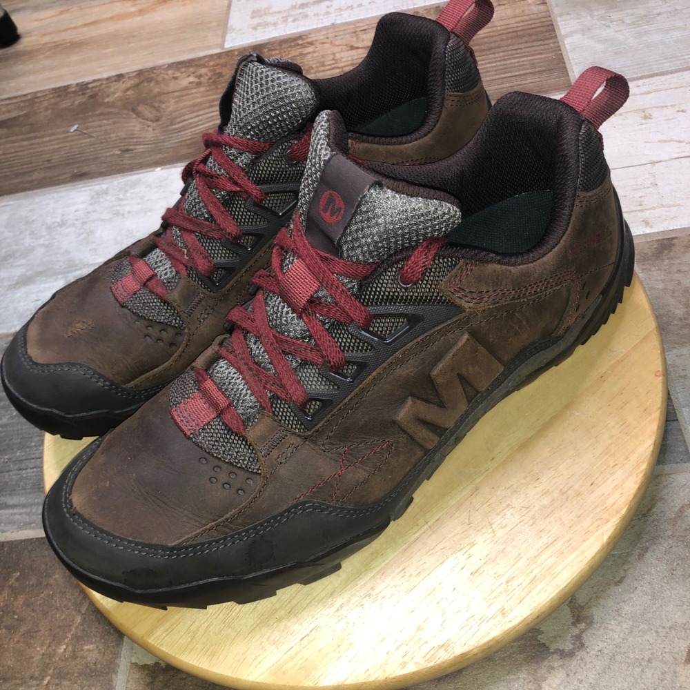 Merrell Annex Trak Low Hiking Shoes Mens 12 US Clay Brown Leather Vibram J91805 - Picture 3 of 16